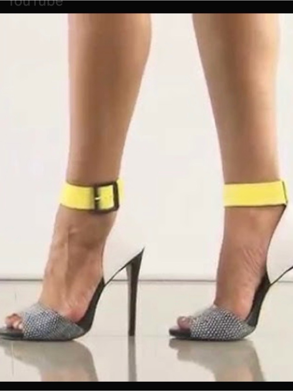 Aldo Yellow Ankle-Strap High Heel Sandals - Women Shoes 5 in heels